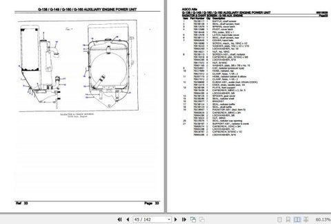 Enhance your maintenance and repair capabilities with the AGCO Allis Auxiliary Engine Power Unit Spare Parts Catalogue Manual (9001563B). This comprehensive PDF