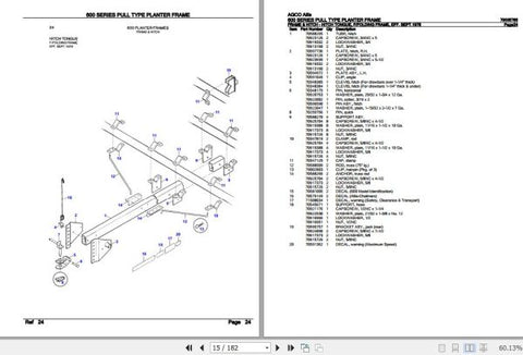 Scopri il manuale del catalogo ricambi AGCO ALLIS Seeding 600 Series (codice 79005785) in formato PDF, un indispensabile strumento per tutti i proprietari e i tecnici di