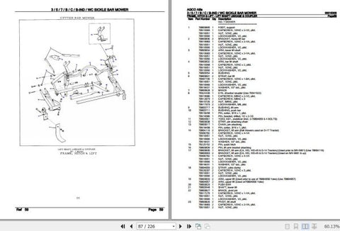 Enhance your AGCO Allis equipment with the comprehensive Sickle Bar Mower Spare Parts Catalogue Manual
