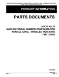 Discover the essential AGCO Allis Tractors Spare Parts Catalogue Manual (AG332568) for models from 1997 to 2001, now available in a convenient PDF format. This comprehensive guide provides detailed diagrams and part numbers, ensuring