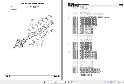 Enhance your AGCO Allis Tractor 180 or 185 with the comprehensive Spare Parts Catalogue Manual (79001559) in PDF format. This essential resource provides detailed diagrams and part numbers, ensuring you can easily identify and order the right components
