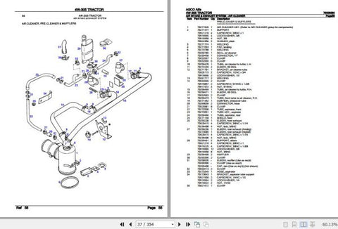 Enhance your AGCO Allis Tractor 4W-305 with the comprehensive Spare Parts Catalogue Manual (79006380) in PDF format. This essential resource provides detailed diagrams