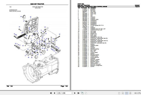 Enhance the longevity and performance of your AGCO Allis Tractor 5220 HST with our comprehensive Spare Parts Catalogue Manual (79009487). This easy-to-navigate PDF file provides detailed diagrams and part numbers, ensuring you can quickly identify and order the necessary components for maintenance and repairs. With this manual at your fingertips