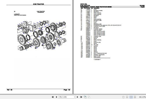 ENHANCE YOUR AGCO ALLIS TRACTOR 6150'S PERFORMANCE WITH THE COMPREHENSIVE SPARE PARTS CATALOGUE MANUAL (79010688) AVAILABLE IN PDF FORMAT. THIS ESSENTIAL RESOURCE PROVIDES 