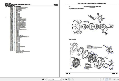 Unlock the full potential of your AGCO Allis Tractor 6275 Vario with the comprehensive Spare Parts Catalogue Manual (79007814) in PDF format. This essential resource provides