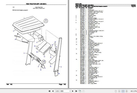 Enhance your AGCO Allis tractor maintenance with the comprehensive 7000 Spare Parts Catalogue Manual (79005493) in PDF format. This essential resource provides detailed diagrams, part numbers, and specifications, ensuring you can easily identify