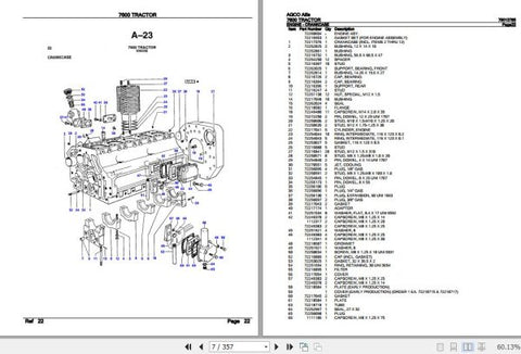 Discover the AGCO Allis Tractor 7600 Spare Parts Catalogue Manual (79013785) in a convenient PDF format, designed to streamline your maintenance and repair tasks. This comprehensive