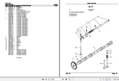 Enhance the longevity and performance of your AGCO Allis Tractor 8785 with our comprehensive Spare Parts Catalogue Manual (79017467) in PDF format. This essential resource provides detailed diagrams and part numbers, making it easy to identify and order