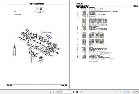 Enhance your AGCO Allis tractor maintenance with the comprehensive Spare Parts Catalogue Manual for models 9130 and 9150 (Part No. 79010347). This PDF file is an essential