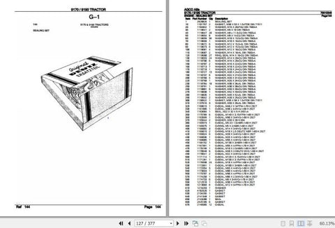 Enhance your AGCO Allis Tractor 9170 or 9190 with the comprehensive Spare Parts Catalogue Manual (79010345) available in a convenient PDF format. This essential resource 