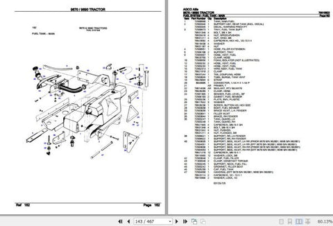 Enhance your AGCO Allis Tractor 9670 or 9690 with the comprehensive Spare Parts Catalogue Manual (79015822) in PDF format. This essential resource provides detailed diagrams
