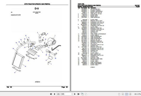 Unlock the power of your AGCO ALLIS TRACTOR 9775 with our comprehensive Spare Parts Catalogue Manual. This essential digital resource provides detailed schematics, part numbers