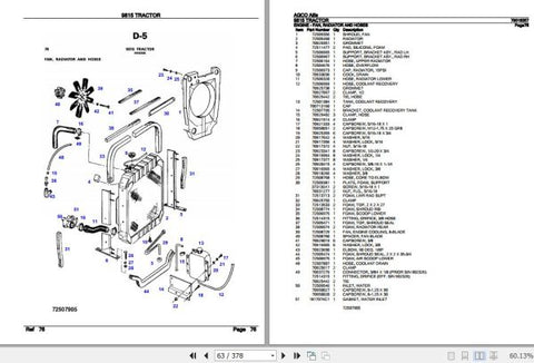 Unlock the power of your AGCO ALLIS TRACTOR 9815 with our comprehensive Spare Parts Catalogue Manual. This essential digital resource provides detailed schematics, part numbers