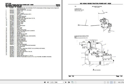Enhance your AGCO Allis tractor experience with the comprehensive WD, WD45, and WD45D Power Unit Spare Parts Catalogue Manual (79001544) in PDF format. This