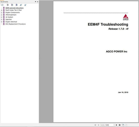 Unlock the full potential of your AGCO tractor with the EEM4F Troubleshooting Manual, available in a convenient PDF format. This comprehensive guide is designed to help you diagnose and resolve common issues, ensuring your equipment runs smoothly and efficiently.