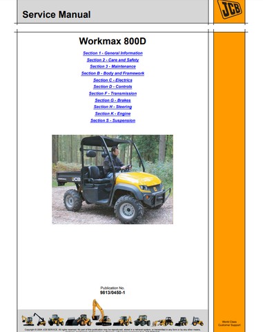 JCB Workmax 800D UTV Workshop Service Repair Manual