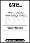 CATERPILLAR FORKLIFT NR16N2S OPERATION AND MAINTENANCE MANUAL