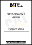 CATERPILLAR FORKLIFT DP25N PARTS CATALOGUE MANUAL
