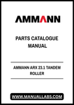 Enhance your maintenance and repair capabilities with the AMMANN ARX 23.1 Tandem Roller Parts Catalogue Manual (3004570). This comprehensive PDF file serves as an essential resource for professionals seeking detailed information on parts and components specific to the AMMANN ARX 23.1 model.