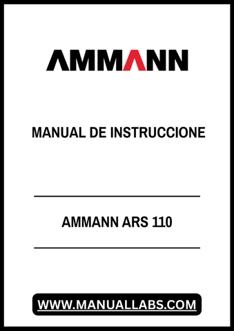 Discover the AMMANN ARS 110 Manual de Instruccione 3028774, a comprehensive PDF guide designed to enhance your experience with the AMMANN ARS 110 equipment. This manual provides detailed instructions, ensuring you have all the information needed for optimal operation and maintenance.