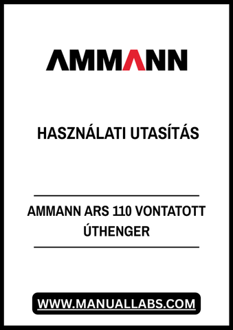  Enhance your operational efficiency with the AMMANN ARS 110 Towed Roller User Manual (3036353) in PDF format. This comprehensive guide provides essential information for the effective use and maintenance of your towed roller, ensuring optimal performance on every job site.