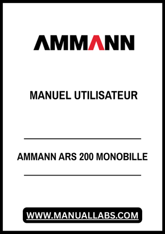 Discover the AMMANN ARS 200 Monobille User Manual (PDF File), your essential guide to maximizing the performance of your equipment. This comprehensive manual provides detailed instructions, ensuring you have all the information needed for optimal operation and maintenance.
