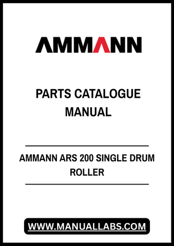 Discover the essential AMMANN ARS 200 Single Drum Roller Parts Catalogue Manual (3029297) in a convenient PDF format. This comprehensive manual is designed to provide you with detailed information on all parts and components of the ARS 200 model, ensuring you have everything you need for maintenance and repairs at your fingertips.