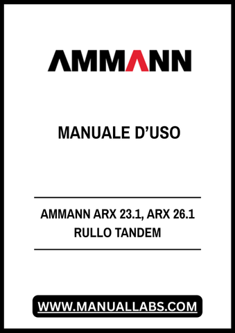 Introducing the AMMANN ARX 23.1 and ARX 26.1 RULLO TANDEM MANUALE D’USO, the ultimate solution for efficient and effective compaction in your construction projects. This comprehensive PDF guide provides essential information on operating these advanced tandem rollers, ensuring you maximize their performance and longevity.