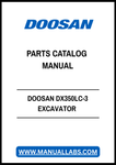 DOOSAN DX350LC-3 EXCAVATOR PARTS CATALOG MANUAL - PDF FILE