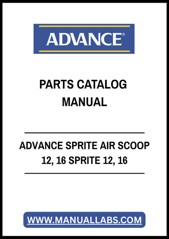 ADVANCE SPRITE AIR SCOOP 12, 16 SPRITE 12, 16 PARTS CATALOG MANUAL - PDF FILE