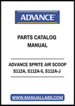 ADVANCE SPRITE AIR SCOOP S112A, S112A-5, S112A-J PARTS CATALOG MANUAL - PDF FILE