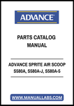 ADVANCE SPRITE AIR SCOOP S580A, S580A-J, S580A-5 PARTS CATALOG MANUAL - PDF FILE