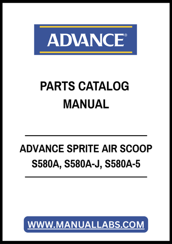 ADVANCE SPRITE AIR SCOOP S580A, S580A-J, S580A-5 PARTS CATALOG MANUAL - PDF FILE