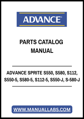 ADVANCE SPRITE S550, S580, S112, S550-5, S580-5, S112-5, S550-J, S-580-J PARTS CATALOG MANUAL - PDF FILE