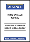 ADVANCE SR 9772 56109414, 56109415, 56109416, 56109417 PARTS CATALOG MANUAL - PDF FILE