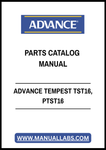 ADVANCE TEMPEST TST16, PTST16 PARTS CATALOG MANUAL - PDF FILE