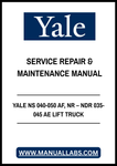 YALE NS 040-050 AF, NR – NDR 035-045 AE LIFT TRUCK SERVICE REPAIR AND MAINTENANCE MANUAL - PDF FILE