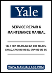 YALE ERC 025-030-040 AC, ERP 020-025-030 AC, ERC 030-040 BC, ERP 030-040 BC LIFT TRUCK SERVICE REPAIR & MAINTENANCE MANUAL - PDF FILE