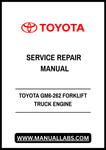 TOYOTA GM6-262 FORKLIFT TRUCK ENGINE SERVICE REPAIR MANUAL - PDF FILE