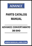 ADVANCE CONVERTAMATIC 380 BHD PARTS CATALOG MANUAL - PDF FILE