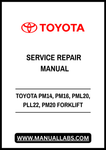 TOYOTA PM14, PM16, PML20, PLL22, PM20 FORKLIFT SERVICE REPAIR MANUAL - PDF FILE