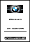 BMW F 650 CS MOTORRAD REPAIR MANUAL - PDF FILE