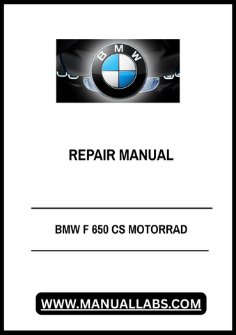 BMW F 650 CS MOTORRAD REPAIR MANUAL - PDF FILE