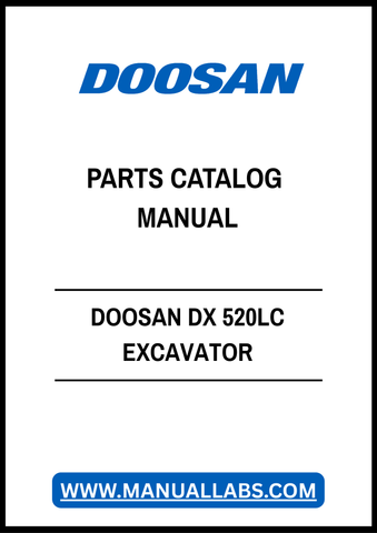 DOOSAN DX 520LC EXCAVATOR PARTS CATALOG MANUAL - PDF FILE