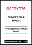 TOYOTA 1DZ FORKLIFT TRUCK ENGINE SERVICE REPAIR MANUAL - PDF FILE