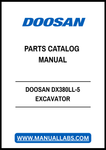 DOOSAN DX380LL-5 EXCAVATOR LOG LOADER PARTS CATALOG MANUAL - PDF FILE