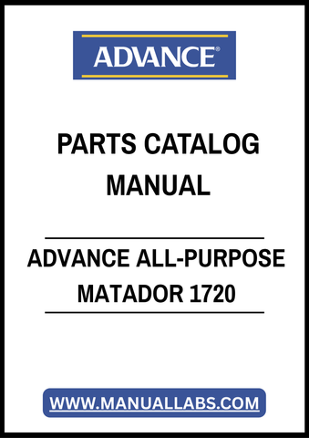ADVANCE ALL-PURPOSE MATADOR 1720 PARTS CATALOG MANUAL – PDF FILE
