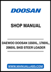 DAEWOO DOOSAN 1550XL, 1760XL, 2060XL SKID STEER LOADER SHOP MANUAL - PDF FILE