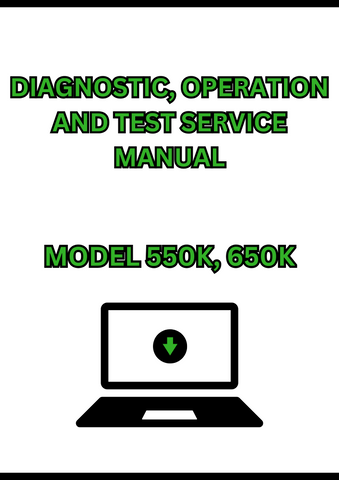MODEL 550K, 650K CRAWLER DOZER DIAGNOSTIC, OPERATION AND TEST SERVICE MANUAL - PDF