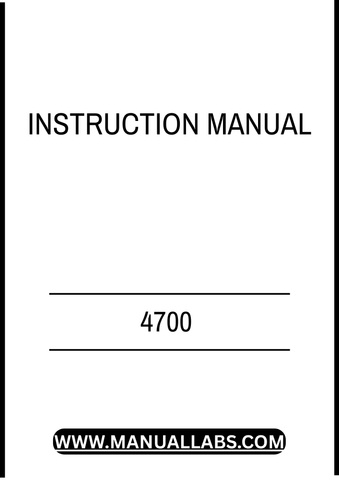 MODEL SELF PROPELLED 4700 PRE DELIVERY INSTRUCTION MANUAL - PDF FILE